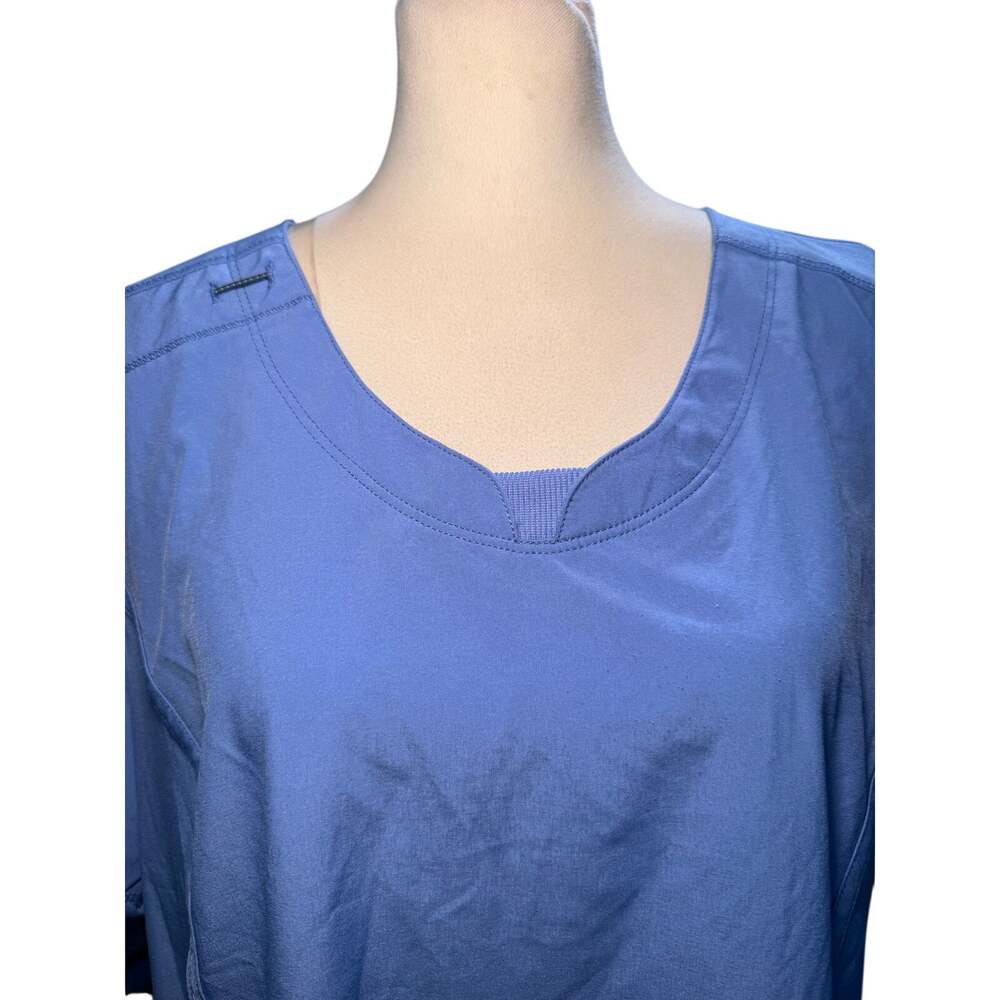 Cherokee Infinity Round Neck Scrub Top, Ciel Blue, Women's Plus Size 2XL - Picture 5 of 9